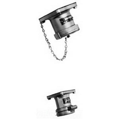 ADR3034RS Powertite ADR 3-Phase Grounding Style 2 Pin and Sleeve Receptacle With Spring Door and Reverse Service, 600 V AC/250 V DC, 30 A, 4 Poles, 3 Wires