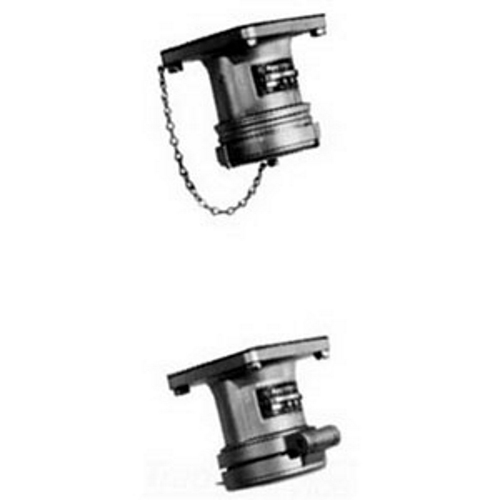ADR6023 Powertite ADR 1-Phase Grounding Style 2 Pin and Sleeve Receptacle With Spring Door and Screw Cover, 600 V AC/250 V DC, 60 A, 3 Poles, 2 Wires