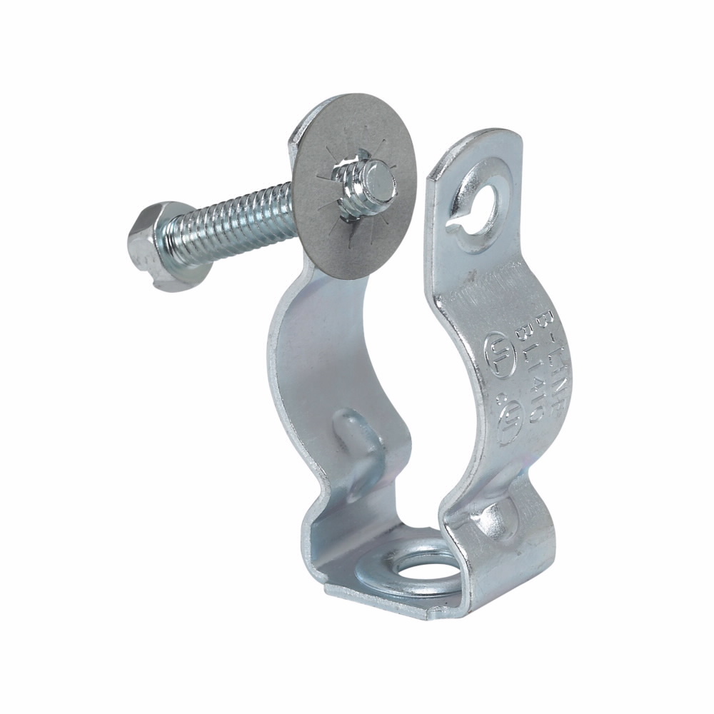 BL1400 Conduit Hanger With Retained Bolt and Thread Impression, 1/2 in Conduit, 400 lb Load, Steel