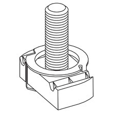 STN225-1ZN 200 Stud Twirl Nut, For Use With B22, B24, B26 and B32 Series Medium Channel, 1/2 in THK, 1/2-13 Thread, 1 in L Stud, Steel