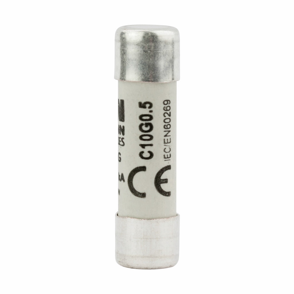 C10G0.5 Cylindrical Low Voltage Time Delay Fuse, 0.5 A, 500 V, 32 A Interrupt, Class: GL/GG/C, Cylindrical Body