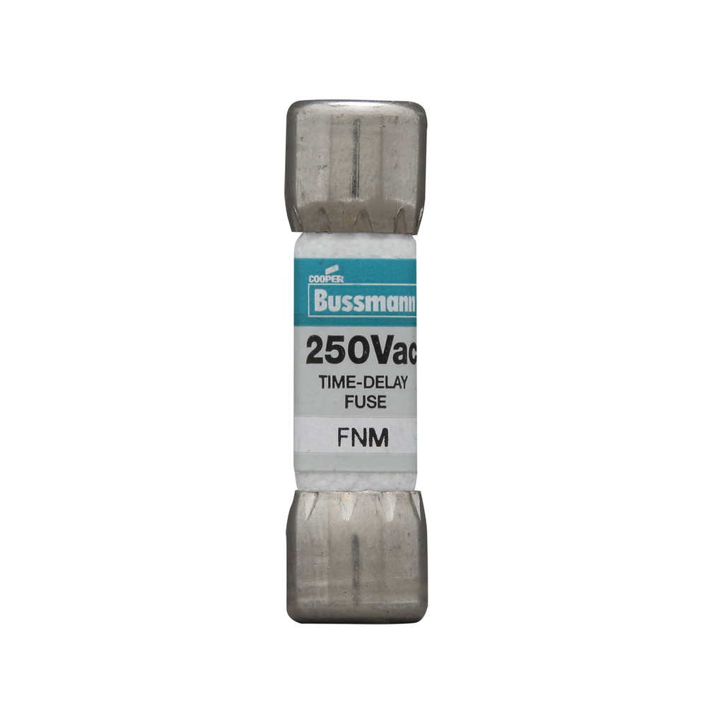 FNM-1/2 Fusetron  Low Voltage Supplemental Time Delay Fuse, 0.5 A, 250 V AC, 35/10000 A Interrupt, Class: Supplemental, Cartridge Body