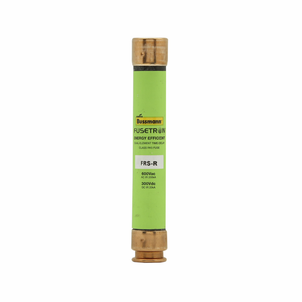 FRS-R-10 Fusetron  Current Limiting Time Delay Fuse, 10 A, 600 V AC/300 V DC, 200 kA Interrupt, RK5 Class, Cylindrical Body