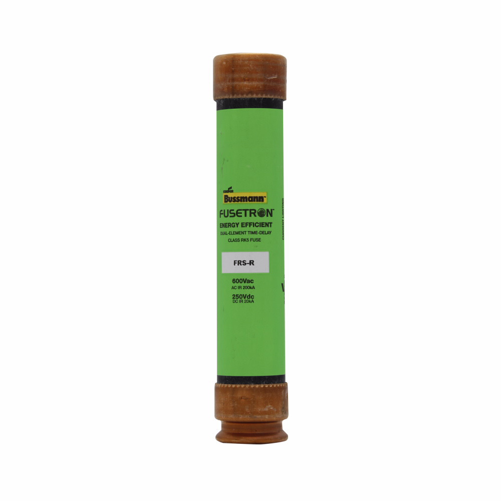 Eaton Bussmann series FRS-R fuse, 45 A, Dual, Class RK5, Non-indicating, Ferrule end x ferrule end, 10 sec at 500%, 20 kAIC at 250 Vdc,200 kAIC at 600 V, Standard, 600 V, 250 Vdc