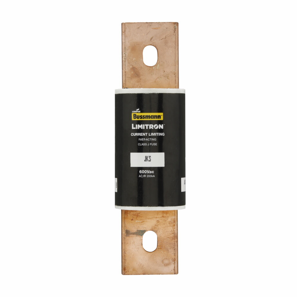 Eaton Bussmann series JKS fuse, LIMITRON Fast-acting fuse, Power panelboards, machinery disconnects, 400 A, 1, Class J, Non-indicating, Bolted blade end x bolted blade end, 200 kAIC at 600 Vac, Standard, 1, 600 V