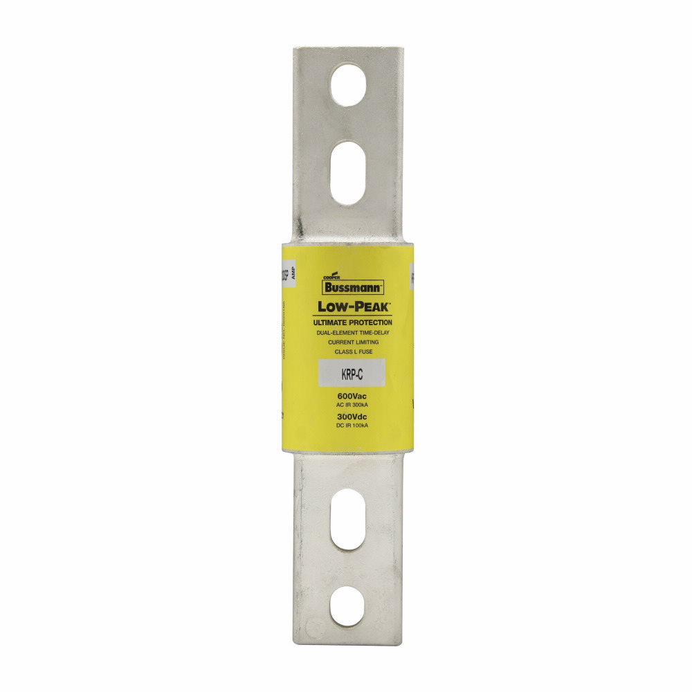 KRP-C-1000SP Low-Peak Current Limiting Time Delay Fuse, 1000 A, 600 V AC/300 V DC, 300/100 kAIC Interrupt, L Class, Cartridge Body