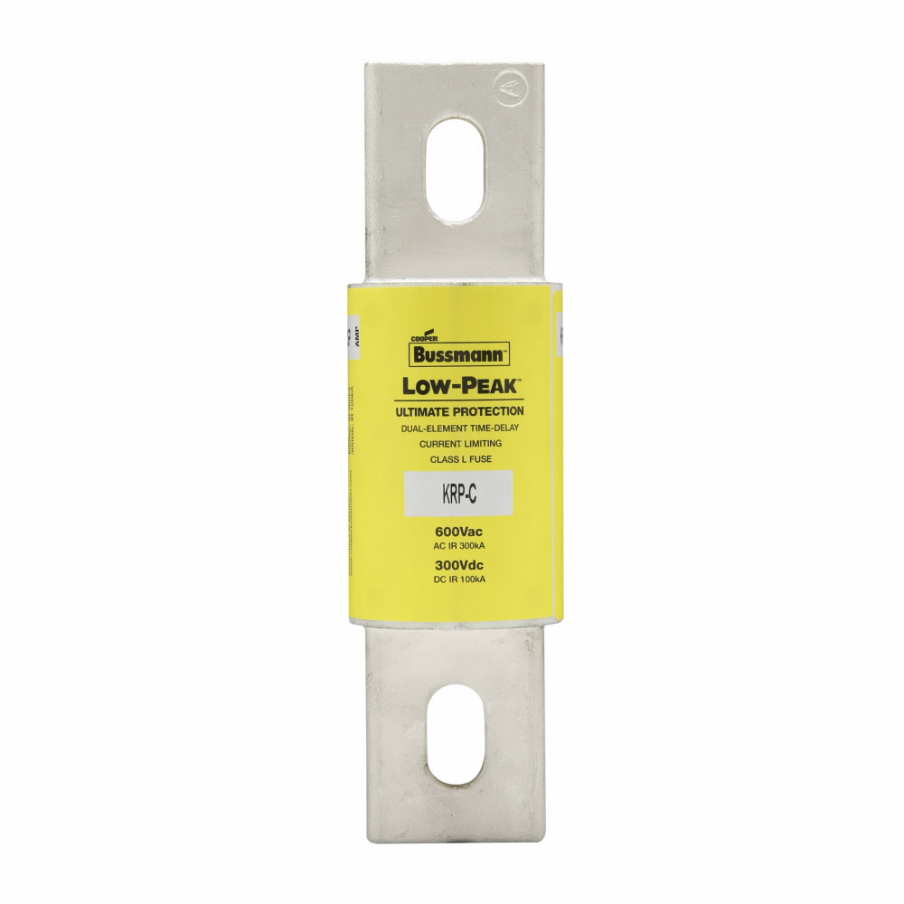 KRP-C-601SP Low-Peak Current Limiting Time Delay Fuse, 601 A, 600 V AC/300 V DC, 300/100 kAIC Interrupt, L Class, Cartridge Body