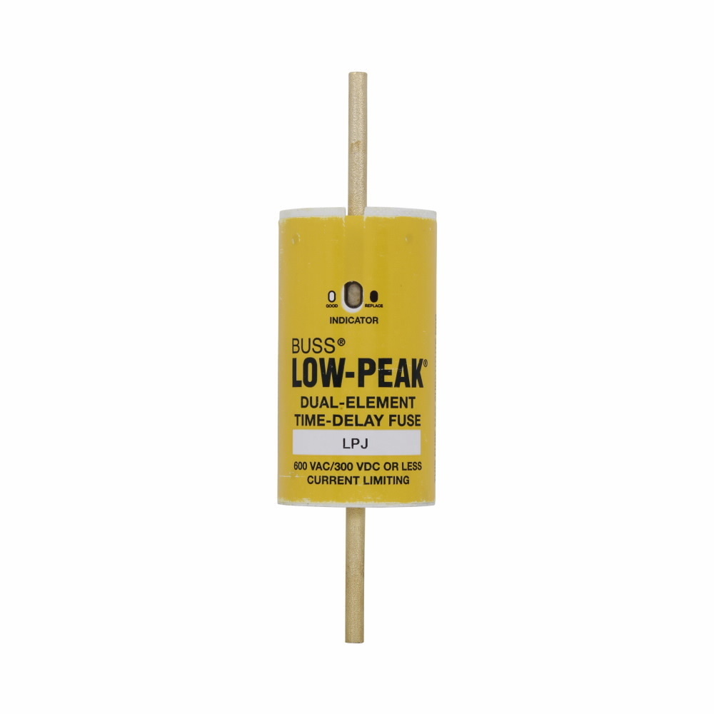 LPJ-150SPI Low-Peak Current Limiting Time Delay Fuse, 150 A, 600 V AC/300 V DC, 300/100 kAIC Interrupt, J Class, Cartridge Body