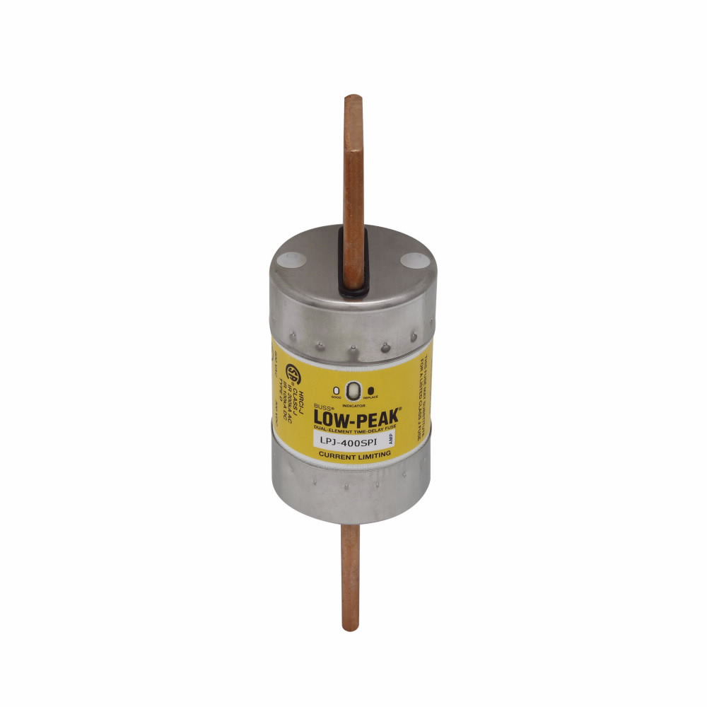 LPJ-350SPI Low-Peak Current Limiting Time Delay Fuse, 350 A, 600 V AC/300 V DC, 300/100 kAIC Interrupt, J Class, Cartridge Body