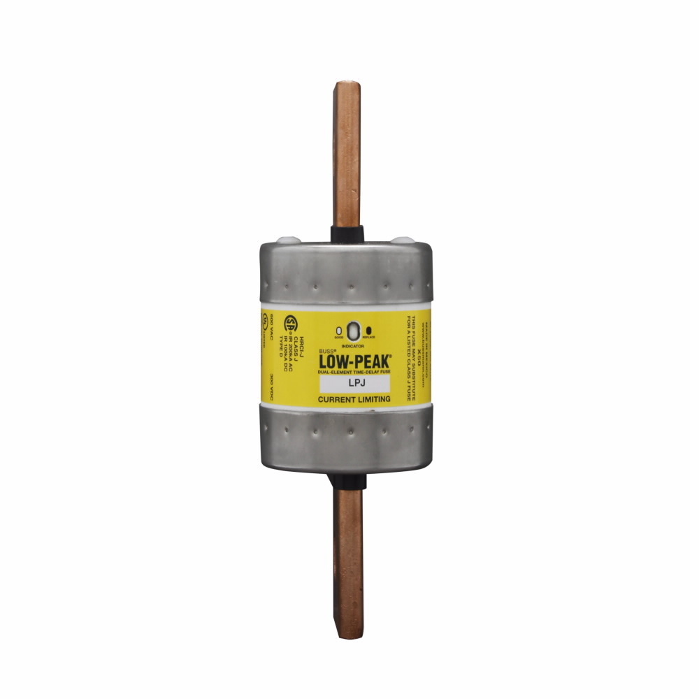 LPJ-600SPI Low-Peak Current Limiting Time Delay Fuse, 600 A, 600 V AC/300 V DC, 300/100 kAIC Interrupt, J Class, Cartridge Body