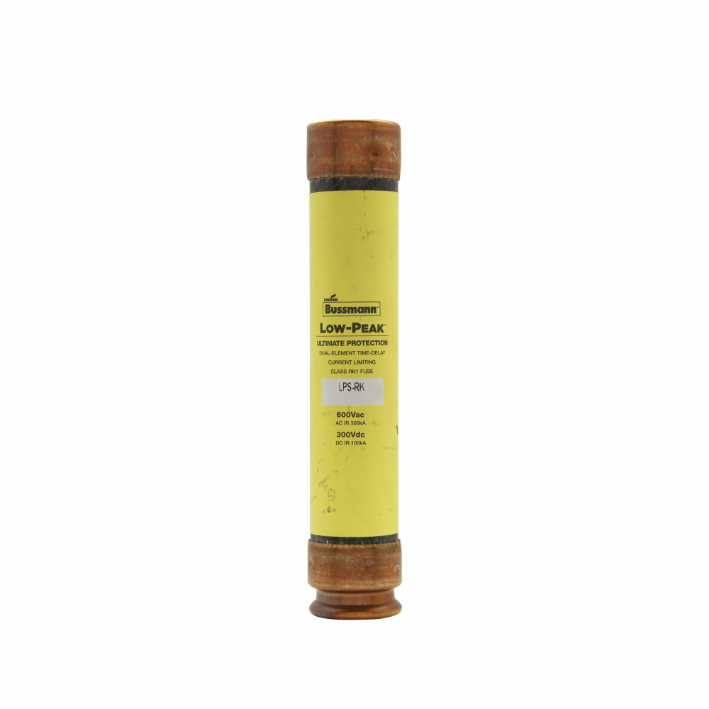 LPS-RK-60SP Low-Peak Current Limiting Low Voltage Time Delay Fuse, 60 A, 600 V AC/300 V DC, 300/100 kAIC Interrupt, RK1 Class, Cartridge Body