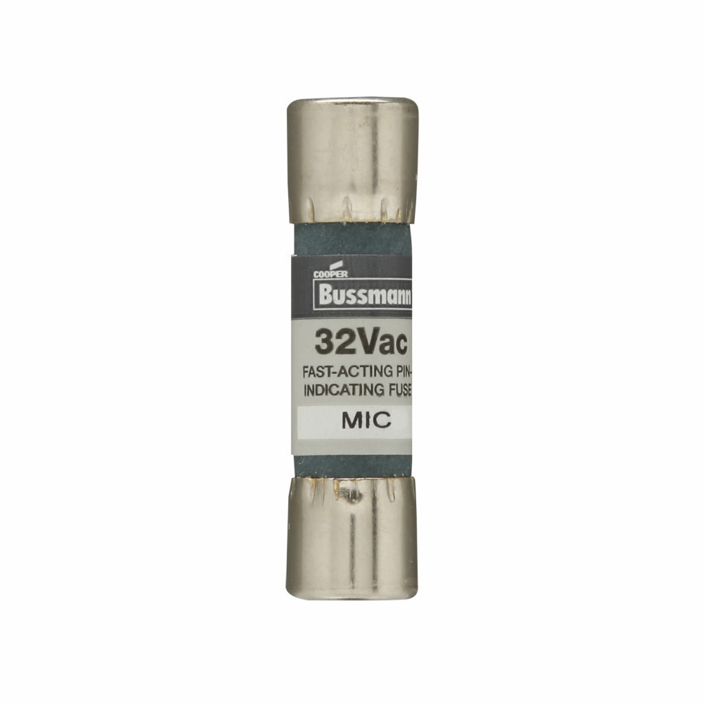 MIC-5 Fast Acting Midget Fuse, 5 A, 250 V AC, 200 A Interrupt, Class: Supplemental, Cartridge Body