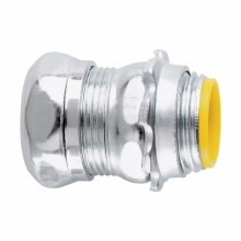 1659 Insulated Straight Compression Connector, 4 in Trade, For Use With EMT Conduit, Steel, Zinc Plated