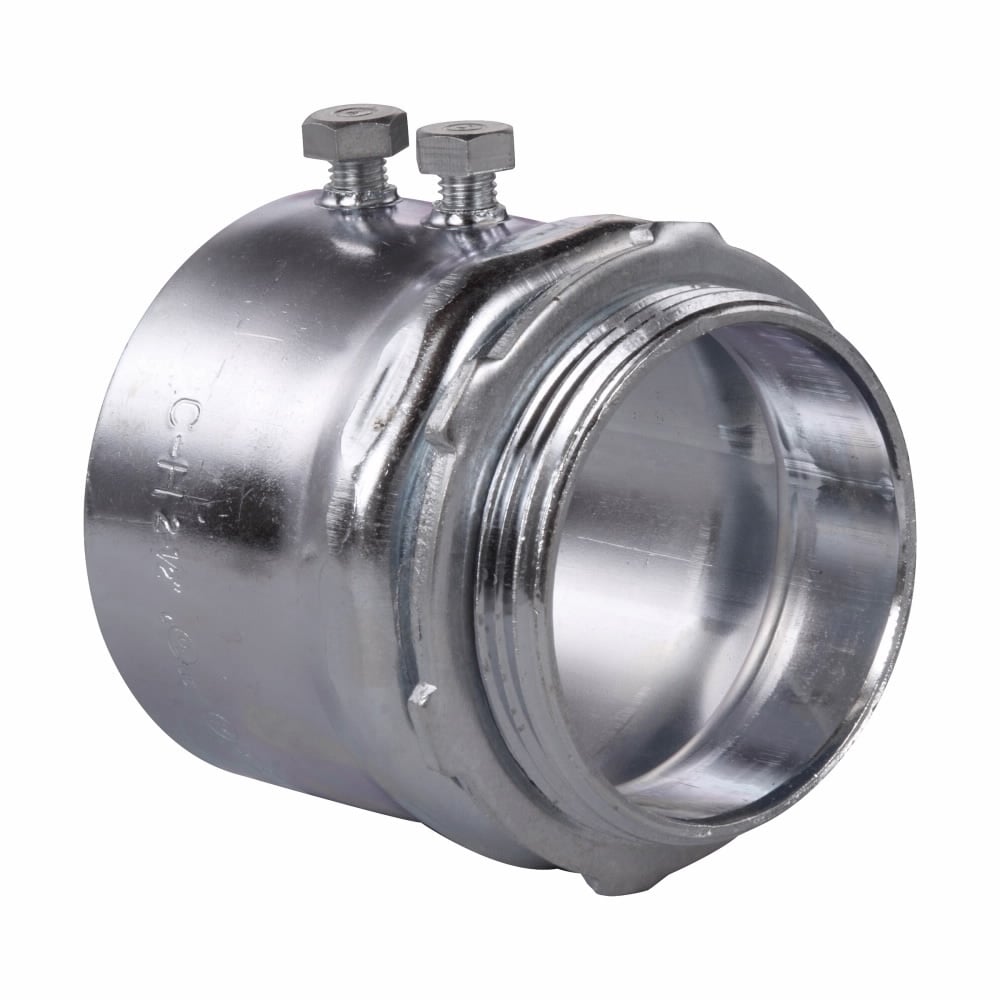 456 Non-Insulated Setscrew Straight Threaded Connector, 2-1/2 in Trade, For Use With EMT/IMC/Rigid Conduit, Steel, Zinc Plated