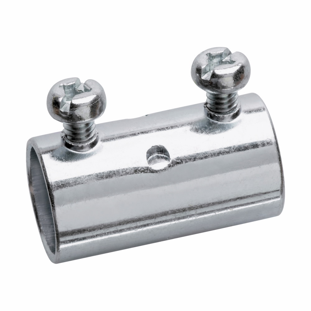 464 Setscrew Thin Wall Coupling, 1-1/2 in, For Use With EMT Conduit, Steel, Zinc Plated