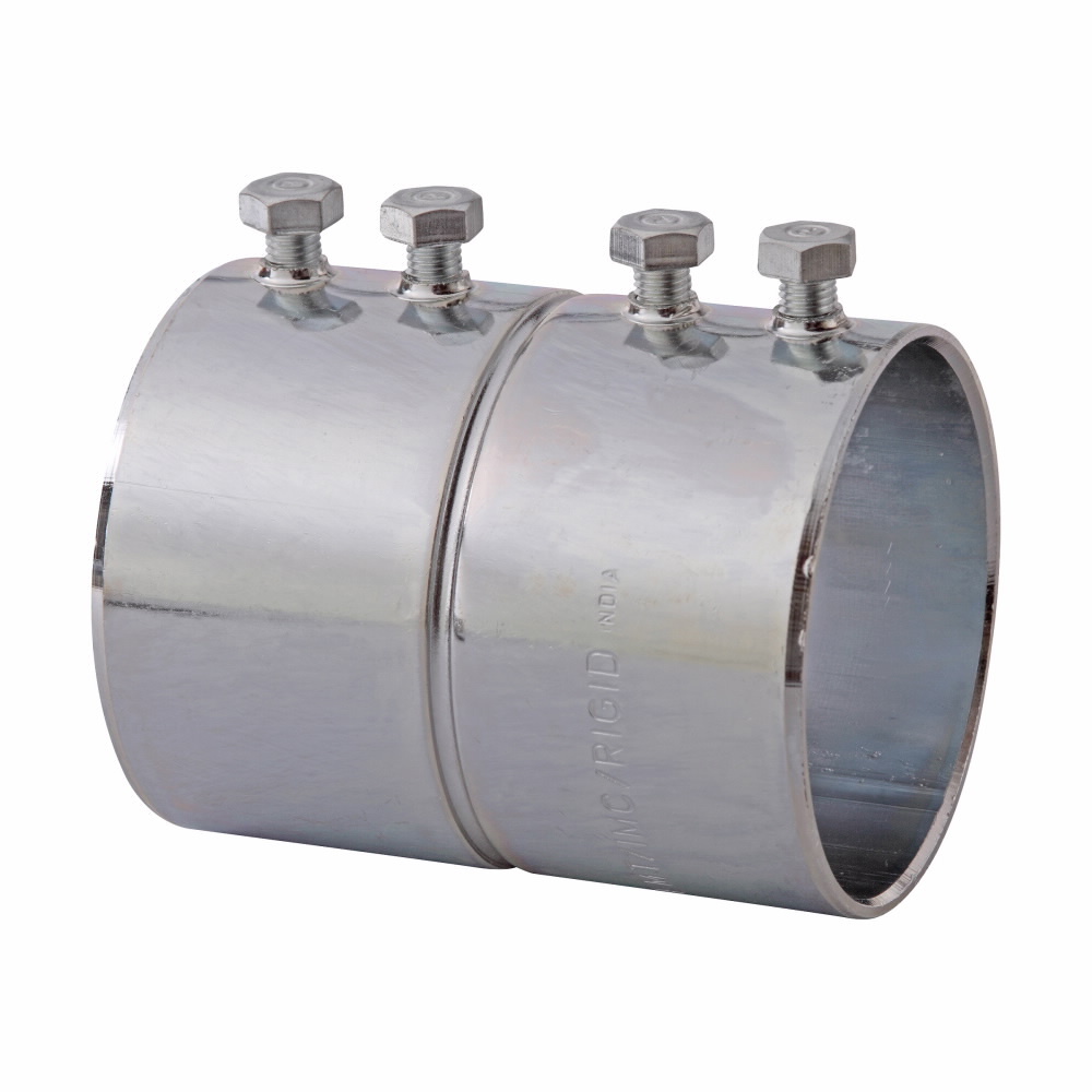 466 Setscrew Conduit Coupling, 2-1/2 in, For Use With EMT Conduit, Steel, Zinc Plated
