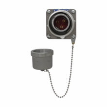 APQ647 Arktite Grounding Style 1 Heavy Duty Watertight Circuit Breaking Motor Plug, 600 VAC/250 VDC, 60 A, 4 Poles, 4 Wires, Natural