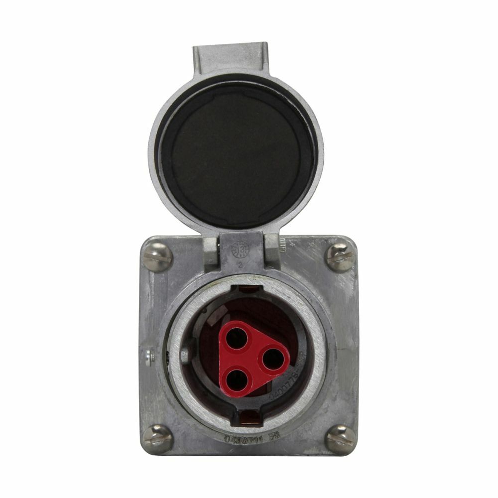 AR342 Arktite Heavy Duty Watertight Receptacle Housing, 600 VAC/250 VDC, 30 A, 4 Poles, 3 Wires, Cast Aluminum