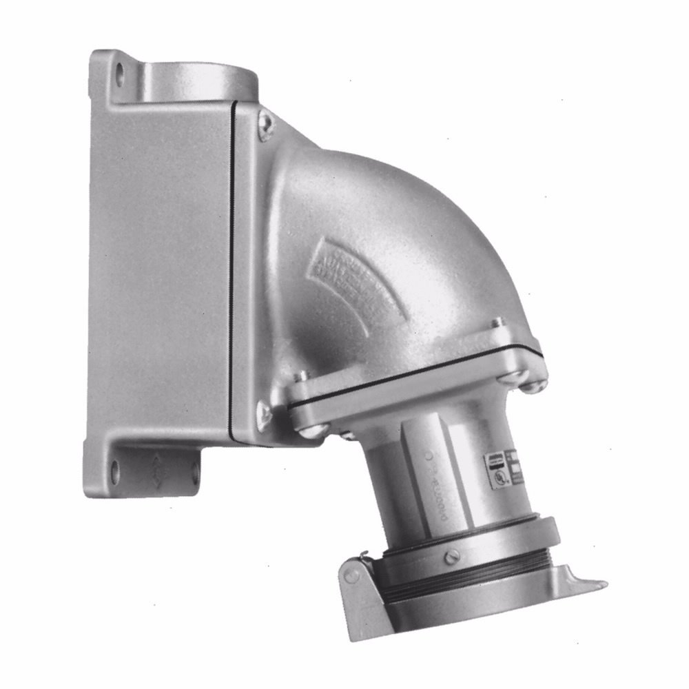 AREA6424 Arktite Grounding Style 2 Heavy Duty Watertight Receptacle Assembly With Spring Door, 600 VAC/250 VDC, 60 A, 4 Poles, 3 Wires, Natural