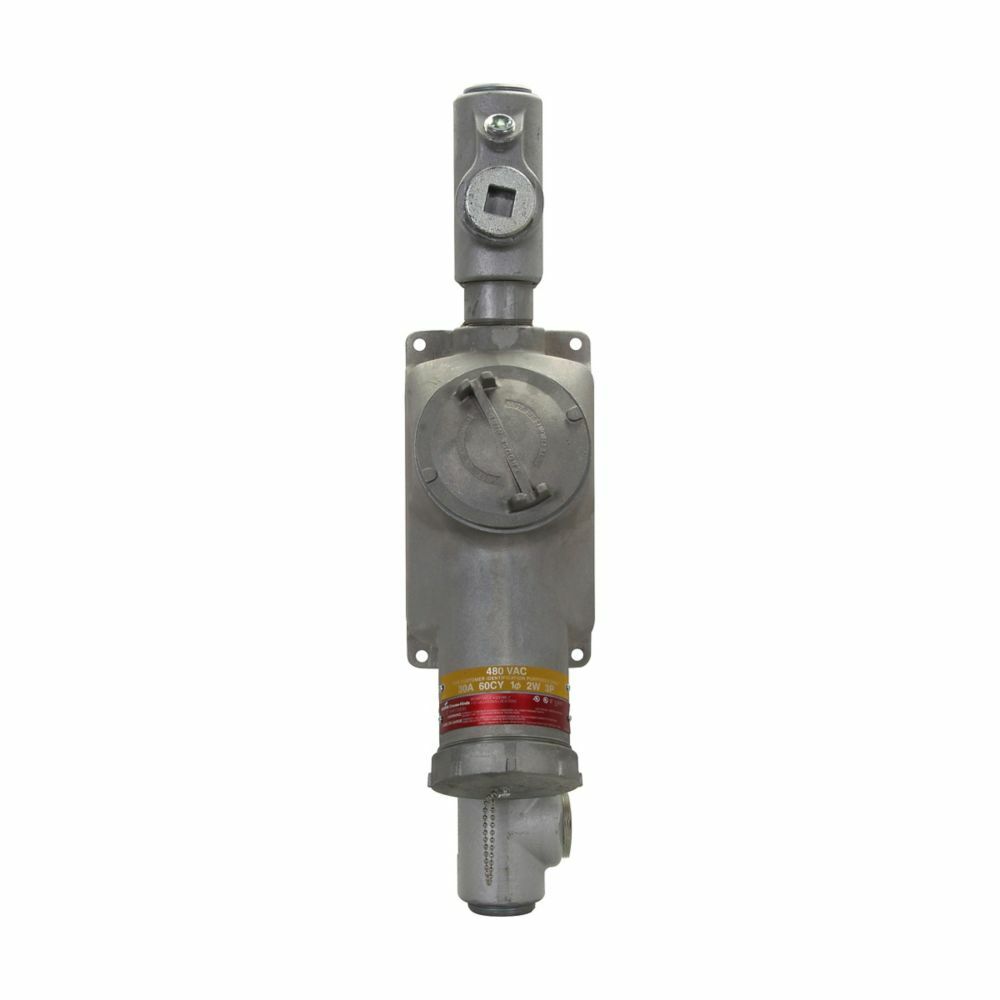 BHRC10485D Style 2 Dead Front Dust-Ignitionproof Explosionproof Through-Feed Interlocked Receptacle With 100 A Switch, 480 VAC, 100 A, 4 Poles, 3 Wires, Natural