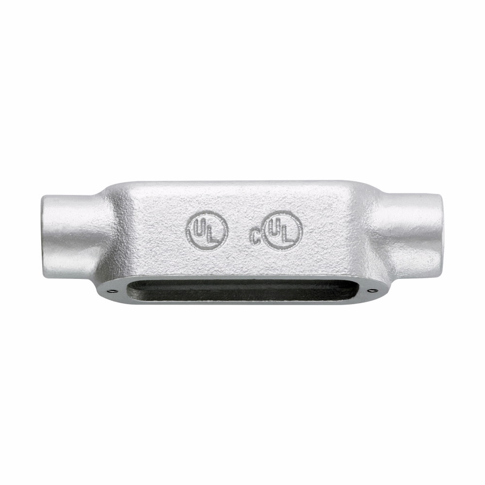 C250M Condulet Type-C Conduit Outlet Body, 2-1/2 in Hub, 5 Form, 153 cu-in Capacity, Malleable Iron, Aluminum Acrylic Painted/Electro-Galvanized