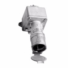 CESD2213 Arktite 1-Phase Grounding Style 2 Explosionproof Factory Sealed Through-Feed Receptacle With Spring Door, 120 to 240/480 VAC, 7/30 A, 3 Poles, 2 Wires