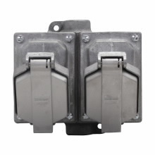 CPS152212 Arktite 1-Gang Angle Delayed Action Factory Sealed Feed Through Receptacle Assembly, 125 to 250 VAC/18 VDC, 20 A