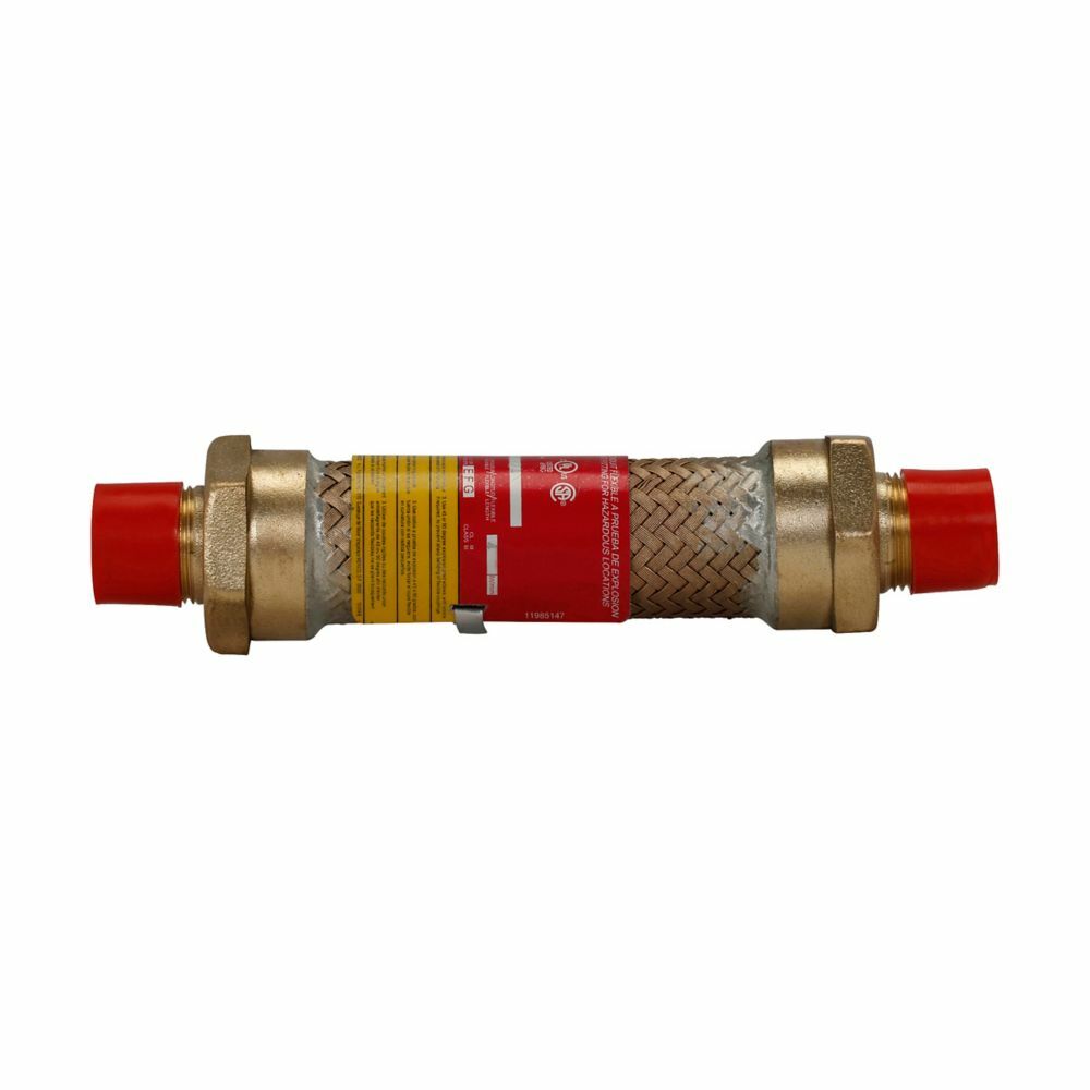 ECGJH28 Explosionproof Male to Male Flexible Coupling, 3/4 in, For Use With Rigid Conduit, Forged Brass, PVC Coated