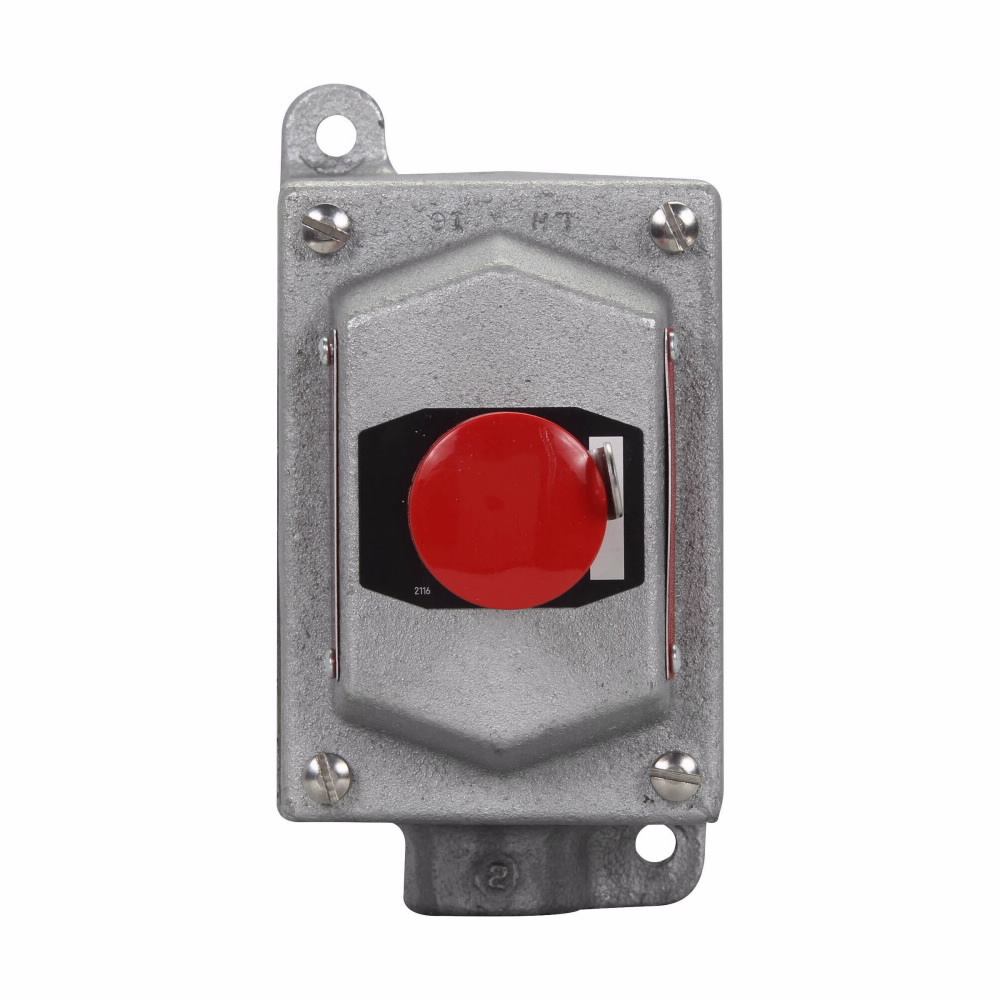EDS2184S769EM-SP FlexStation 1-Gang Dead End Factory Sealed Heavy Duty Pushbutton Control Station, 600 VAC, 1NO-1NC Contact, 2 Operators, 3/7BCD/9EFG NEMA Rating