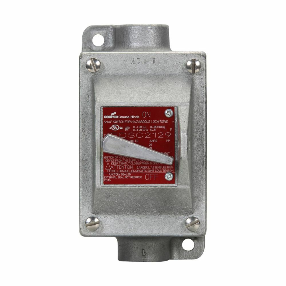 EDSC3129 ESD Dust Ignitionproof Explosionproof Raintight Enclosure, 5-7/8 in L x 3-1/2 in W x 3-1/16 in H, NEMA 3/7B/7C/7D/9E/9F/9G/12 NEMA Rating, Feraloy Iron Alloy
