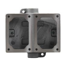 EDSC372 FlexStation Through Feed Back Box With 1 in Hub, For Use With FlexStation DS/DSD Series DS441/DS442 1-Gang Covers, Copper-Free Aluminum