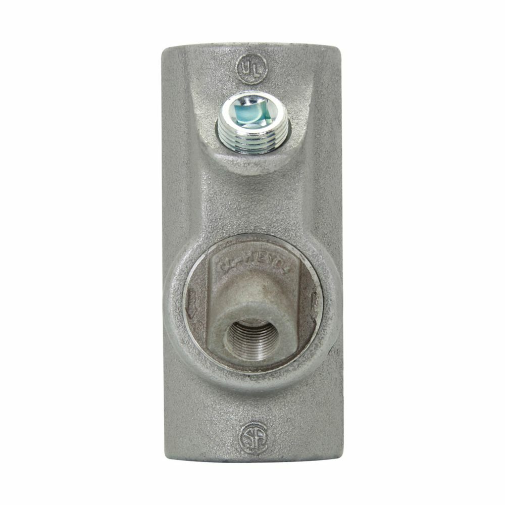 EYD7 Condulet Conduit Sealing Fitting With Drain, 2-1/2 in FNPT, For Use With Conduit System, Ductile Iron/Feraloy Iron Alloy, Aluminum Acrylic Painted/Electro-Galvanized
