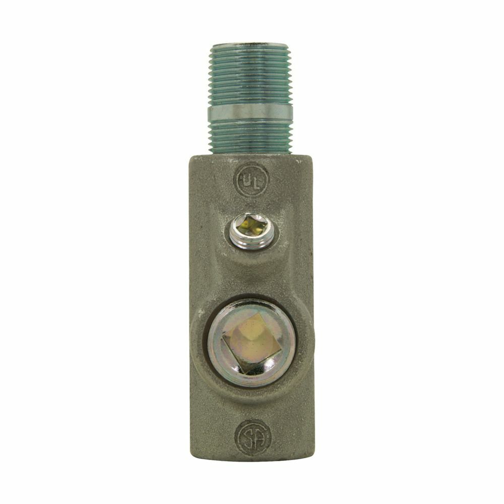 EYS516 Conduit Sealing Fitting, 1-1/2 in MNPT x 1/2 in FNPT, For Use With Conduit System, Ductile Iron/Feraloy Iron Alloy, Aluminum Acrylic Painted/Electro-Galvanized