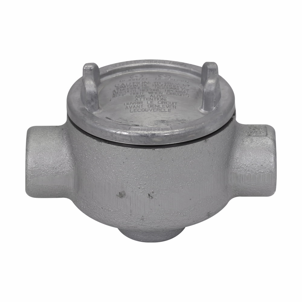 GUAD26 SA Type D Round Raintight Conduit Outlet Box With Cover, 3/4 in, 3 in Cover Opening, Natural