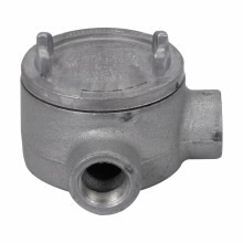 GUAL69SA Condulet Shape L Conduit Outlet Box With Cover, 2 in, 5 in Cover Opening, 80 cu-in Capacity, Natural