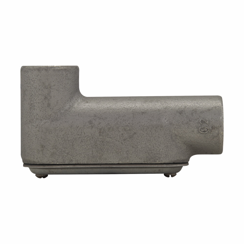 LB67CG Condulet Type LB Conduit Outlet Body With Cover and Neoprene Gasket, 1 in Hub, 7 Form, Feraloy Iron Alloy, Aluminum Acrylic Painted/Electro-Galvanized