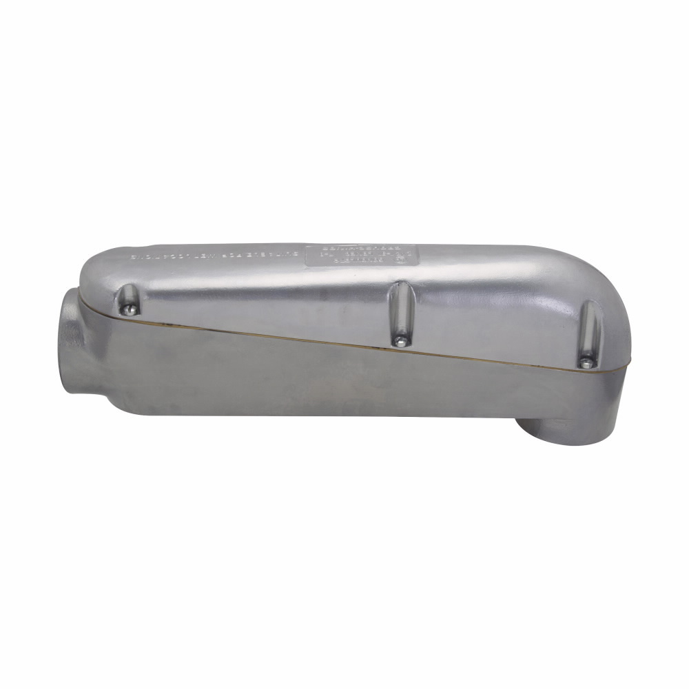 LBNEC8 Condulet Tapered Threaded Mogul Pull Elbow, 3 in Trade, 90 deg, Die Cast Copper-Free Aluminum, Metallic Painted