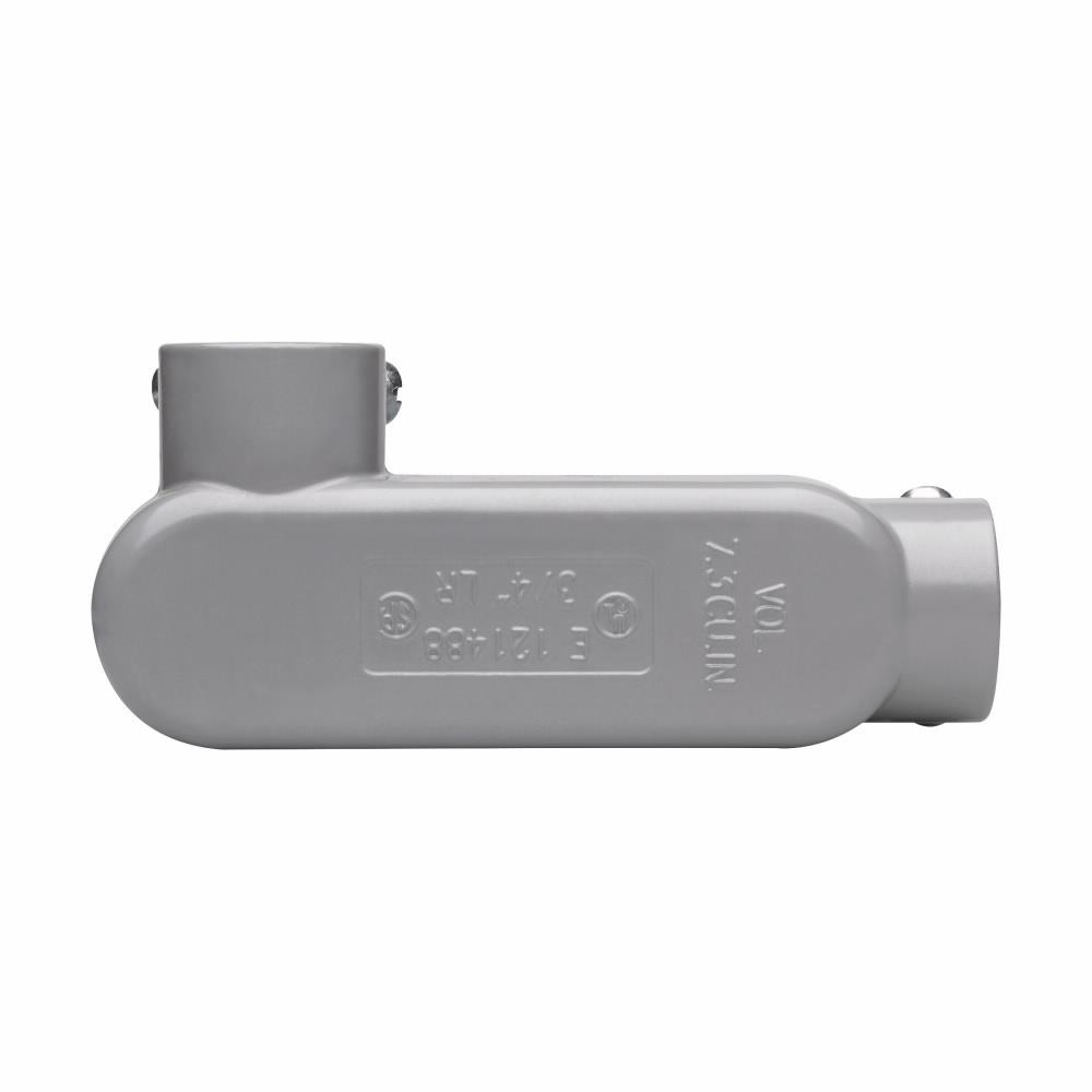 LR35CGN Condulet SnapPack Type LR Conduit Outlet Body With Cover and Neoprene Gasket, 1 in Hub, 5 Form, 12.2 cu-in Capacity, Die Cast Copper-Free Aluminum, Epoxy Powder Coated