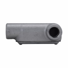 LR47CG Condulet SnapPack Type LR Conduit Outlet Body, 1-1/4 in Hub, 7 Form, Feraloy Iron Alloy, Aluminum Acrylic Painted/Electro-Galvanized