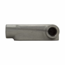 LR68 Condulet Type LR Conduit Outlet Body, 2 in Hub, 8 Form, Feraloy Iron Alloy, Aluminum Acrylic Painted/Electro-Galvanized