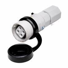 NPR3464 Arktite Grounding Style 2 Heavy Duty Non-Metallic Connector, 600 VAC/250 VDC, 30 A, 4 Poles, 3 Wires, Gray