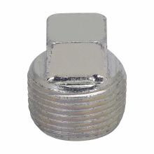 PLG105 Square Head Conduit Plug, 1 in, For Use With Threaded IMC/Rigid Conduit Hub, Feraloy Iron Alloy, Aluminum Acrylic Painted/Electro-Galvanized