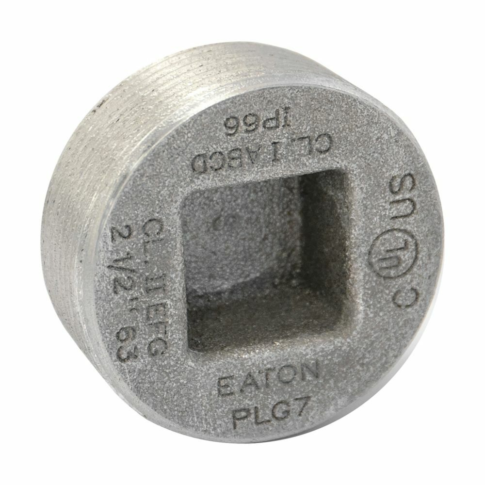 PLG2 Recessed Head Conduit Plug, 3/4 in, For Use With Closing Threaded IMC/Rigid Conduit Hub, Steel, Chromate Treated Electro-Galvanized