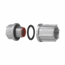 STTB 6 Threaded Through Bulkhead Fitting, 2 in, For Use With Rigid/IMC Conduit, Zinc