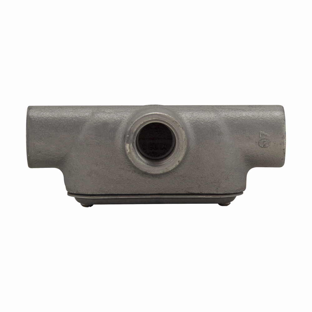 T67CG Condulet SnapPack Type T Conduit Outlet Body, 2 in Hub, 7 Form, Feraloy Iron Alloy, Aluminum Acrylic Painted/Electro-Galvanized