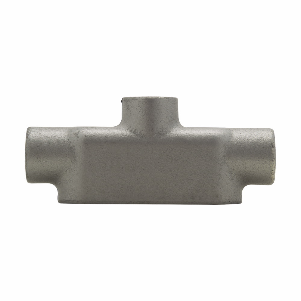 TB38 Condulet Type TB Conduit Outlet Body, 1 in Hub, 8 Form, Feraloy Iron Alloy, Aluminum Acrylic Painted/Electro-Galvanized