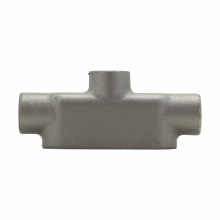 TB68 Condulet Type TB Conduit Outlet Body, 2 in Hub, 8 Form, Feraloy Iron Alloy, Aluminum Acrylic Painted/Electro-Galvanized