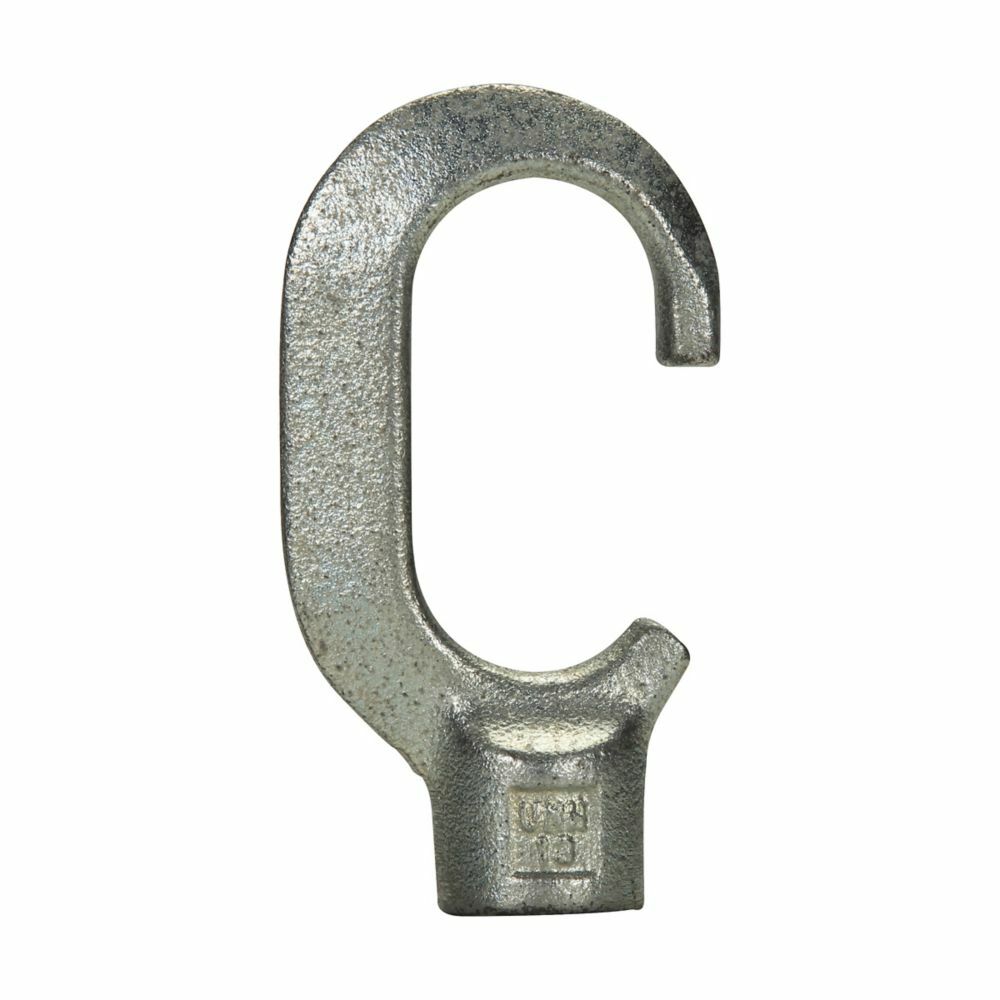 UNH13 Hook, 1/2 in, Feraloy Iron Alloy, Aluminum Acrylic Painted/Cadmium Electro-Galvanized