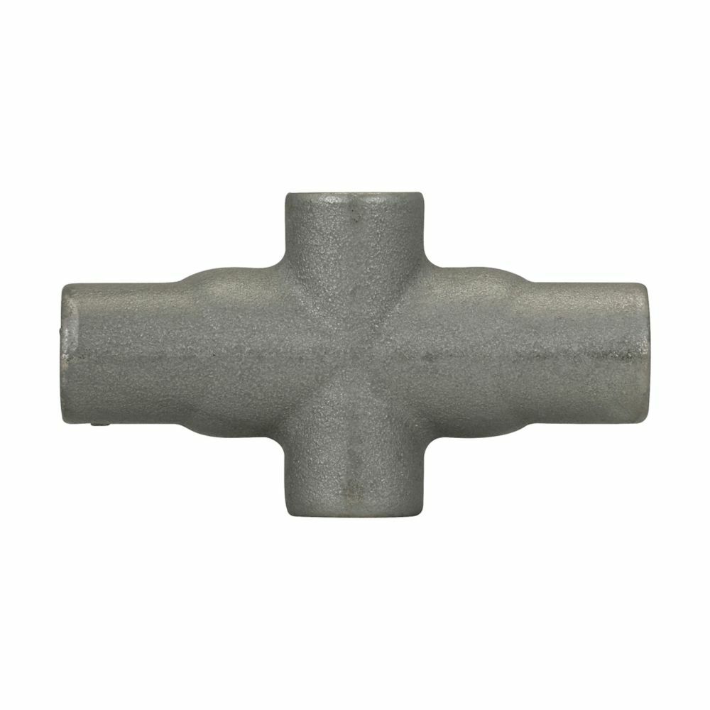 X67 Condulet Type X Conduit Outlet Body, 2 in Hub, 7 Form, Feraloy Iron Alloy, Aluminum Acrylic Painted/Electro-Galvanized