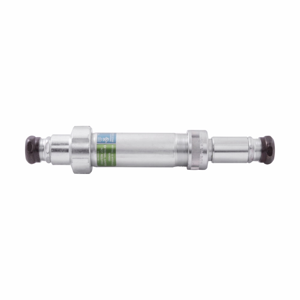 XJG24 EMT Conduit Expansion Coupling With Internal Grounding, 3/4 in, For Use With EMT Conduit, Steel, Electro-Galvanized